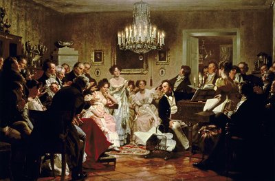 Ein Schubert-Abend in einem Wiener Salon von Julius or Jules Schmidt